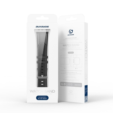 DUX DUCIS YS leather apyrankė Apple Watch Black 42/44/45/46/49 mm 5