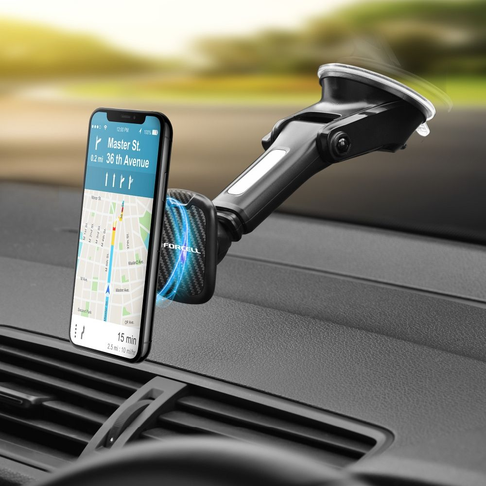 FORCELL CARBON laikiklis tvirtinamas ant panelės su magnetu H-CT327 9