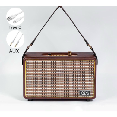 Garsiakalbis-radijas QIXI SK-2025 40298 rudas 3 Garsiakalbis-radijas QIXI SK-2025 40298 rudas 3