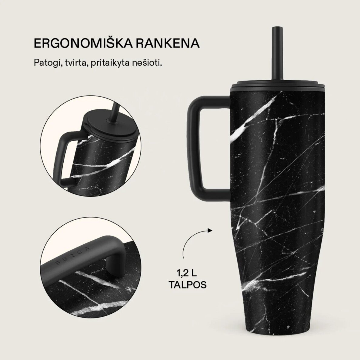 Gertuvė BURGA Tumbler - Noir Origin1200 ml 1