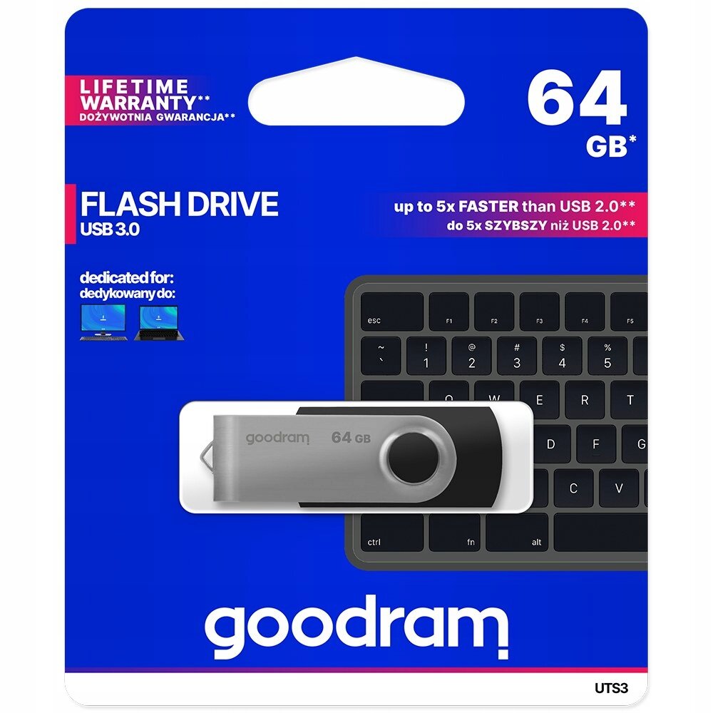 Goodram pendrive 64GB USB 3.0 Twister raktas