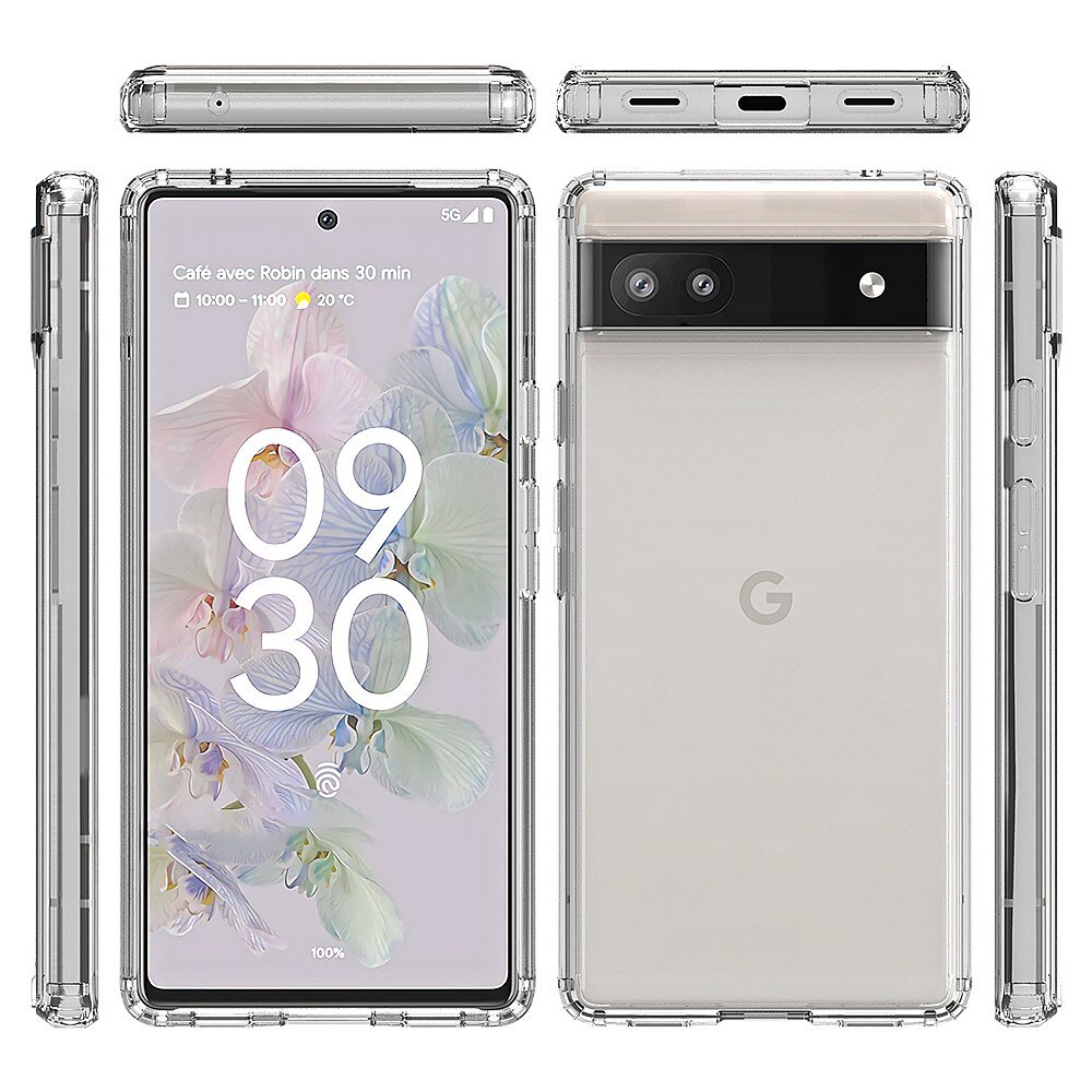 Google Pixel 6a skaidri Acrylic+TPU nugarėlė 5