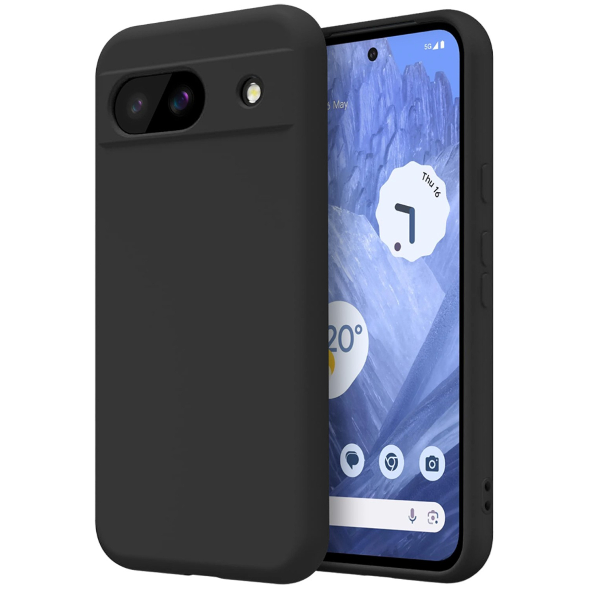 Google Pixel 8a black SILICONE nugarėlė