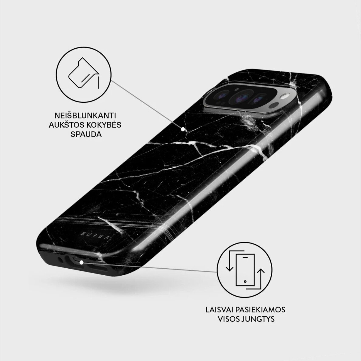 Google Pixel 9 / 9 PRO Noir Origin Tough BURGA nugarėlė 2