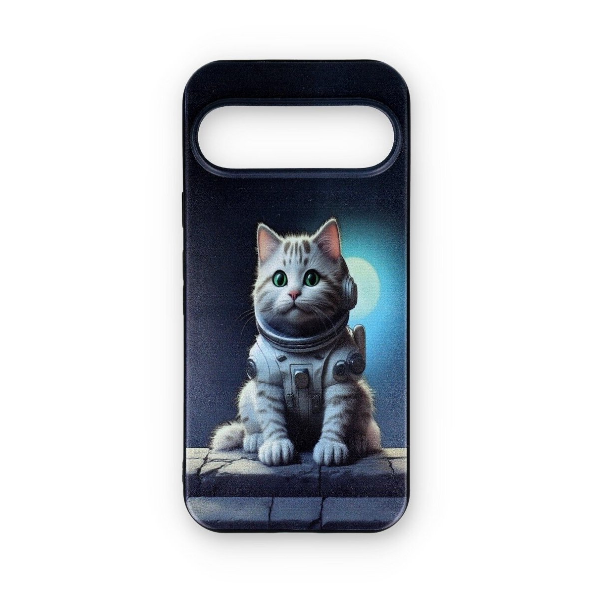 Google Pixel 9 / Pixel 9 PRO black nugarėlė Astronaut Cat Design00317