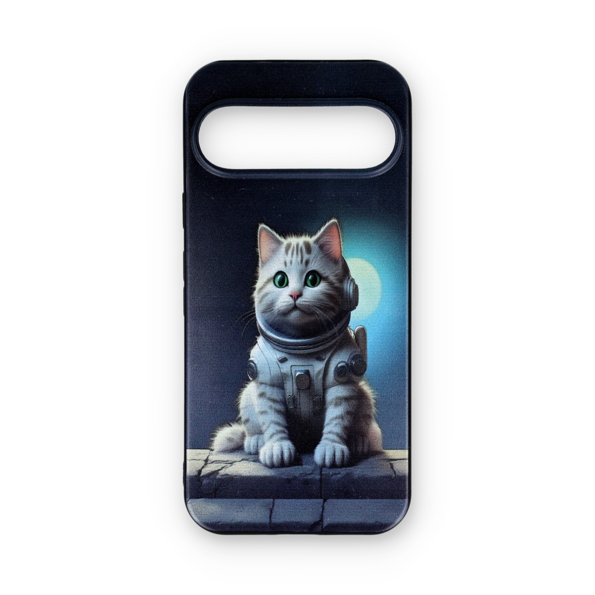 Google Pixel 9 / Pixel 9 PRO black nugarėlė Astronaut Cat Design00317 1