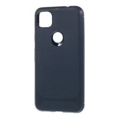 Google Pixel 4A mėlyna CARBON FIBER nugarėlė 1