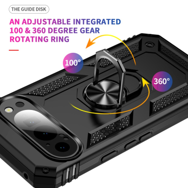 Google Pixel 9 / 9 PRO Tracy black STRONG RING ARMOR nugarėlė 5