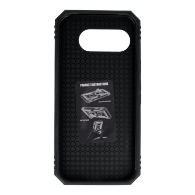 Google Pixel 9a black STRONG RING ARMOR nugarėlė 1