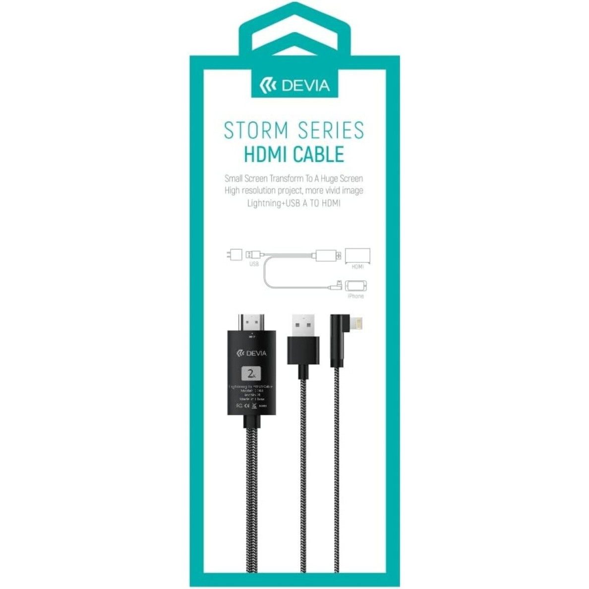 HDMI Storm Devia black HDMI to Lightning laidas 2