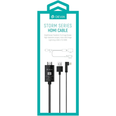 HDMI Storm Devia black HDMI to Lightning laidas 2