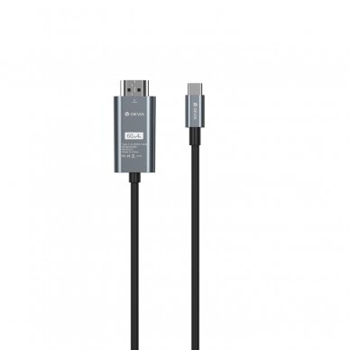 HDMI Storm Devia juodas HDMI to Type-C laidas