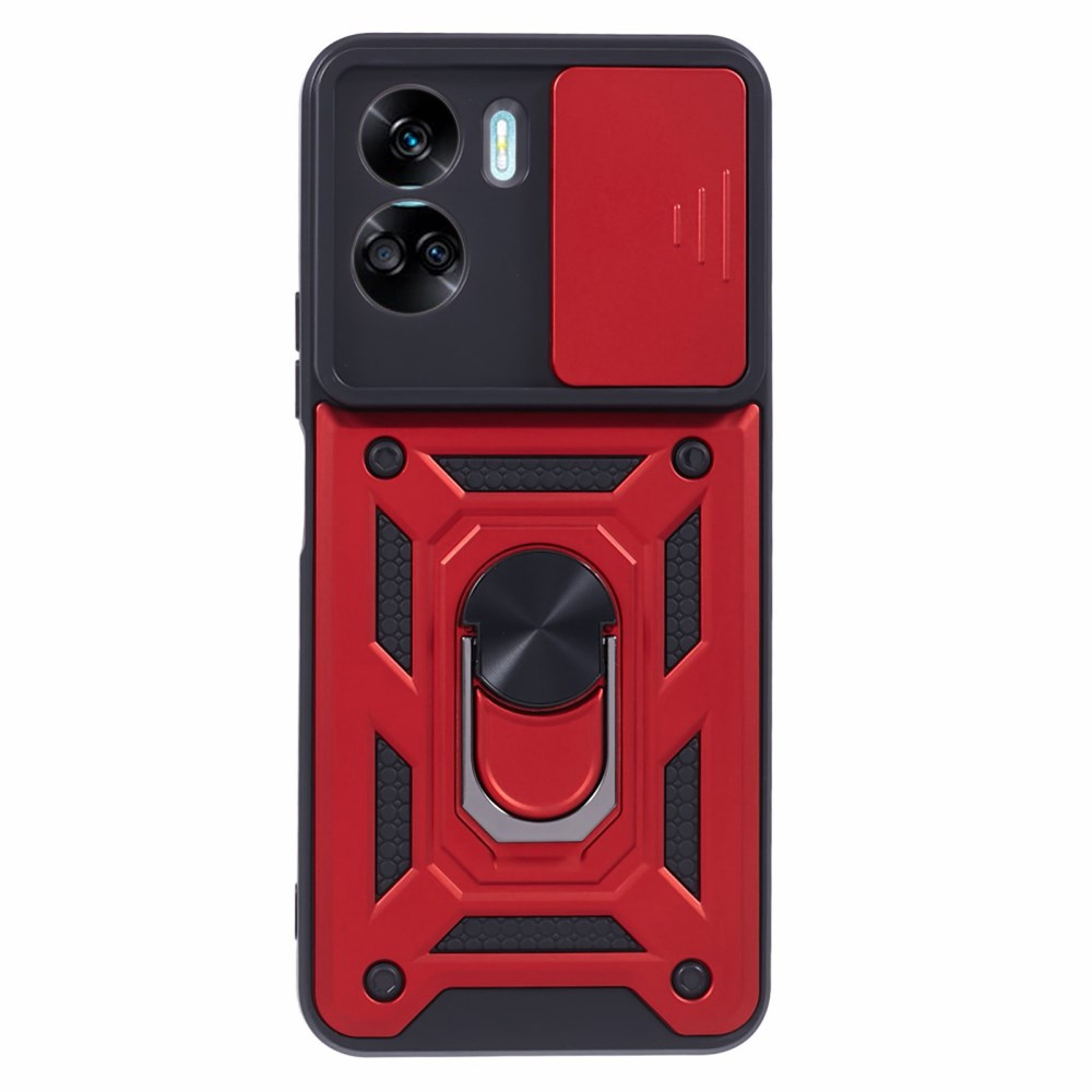 Honor 90 Lite 5G red RING ARMOR WITH CAMSHIELD nugarėlė