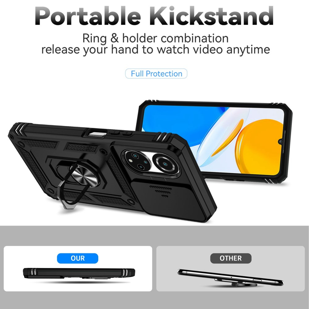 Honor X7 juoda Tracy RING ARMOR WITH CAMSHIELD nugarėlė 2