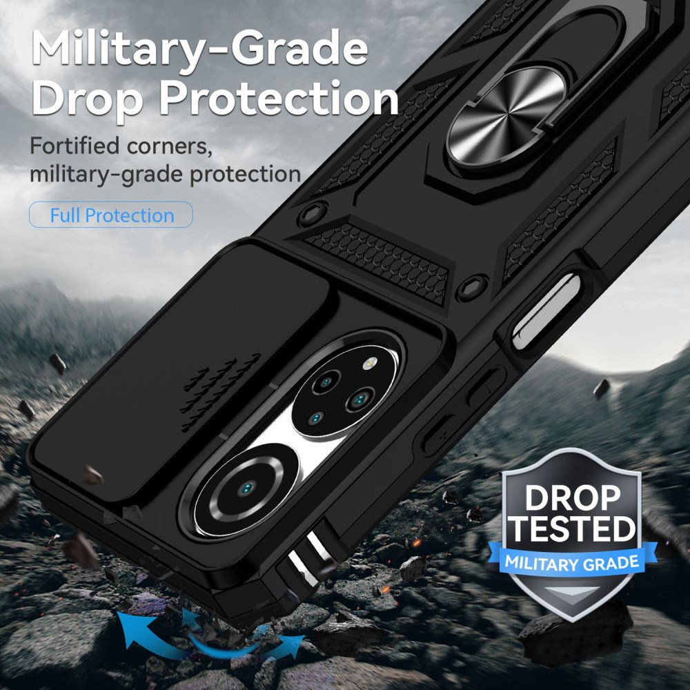 Honor X7 juoda Tracy RING ARMOR WITH CAMSHIELD nugarėlė 7