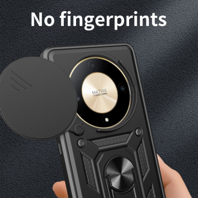 Honor Magic 6 Lite black RING ARMOR WITH CAMSHIELD nugarėlė 7