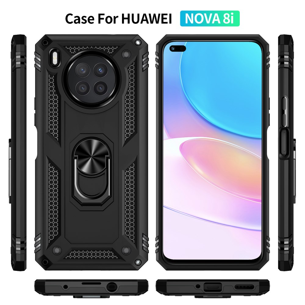 Huawei NOVA 8i/Honor 50 Lite Tracy juoda RING ARMOR nugarėlė 7