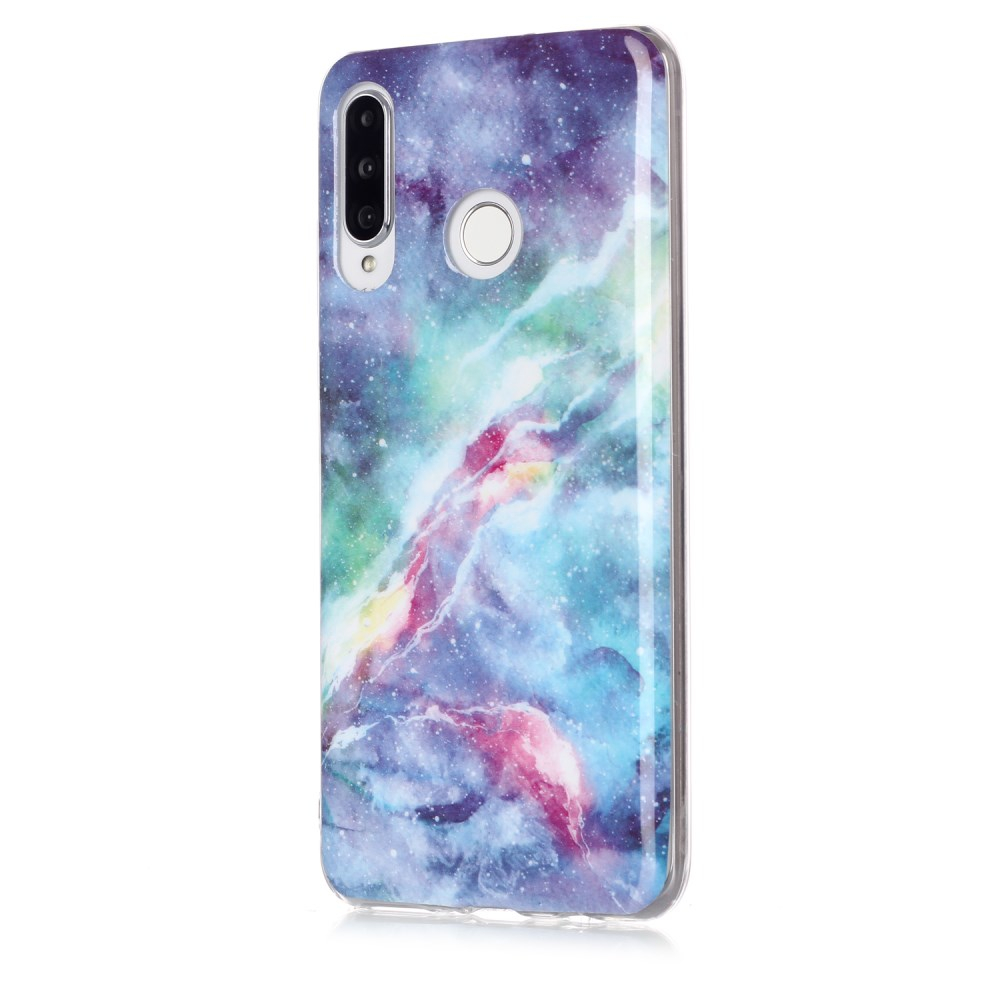 Huawei P30 Lite tracy nugarėlė Sky Marble blue 1