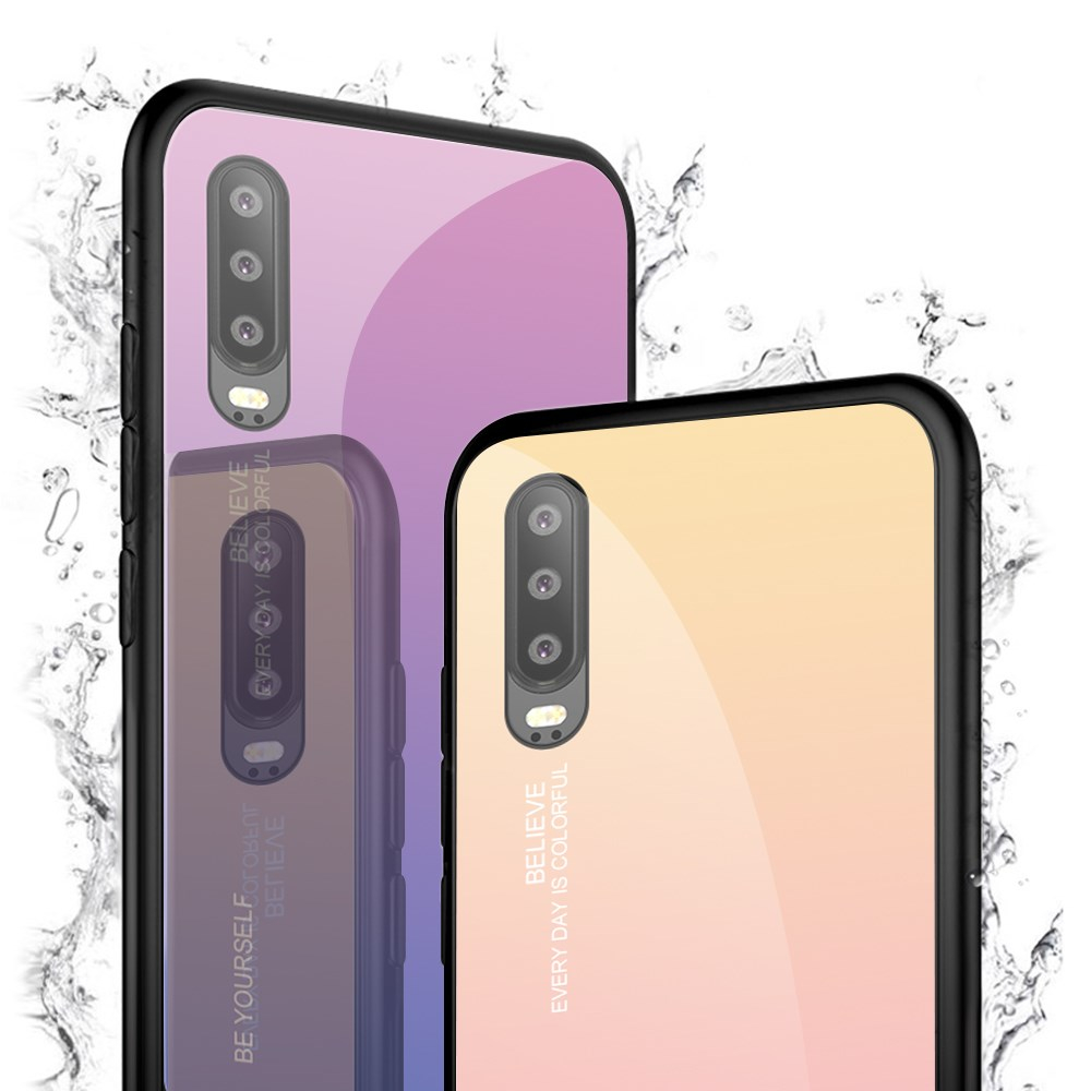 Huawei P30 rausva tracy GLASS nugarėlė 3