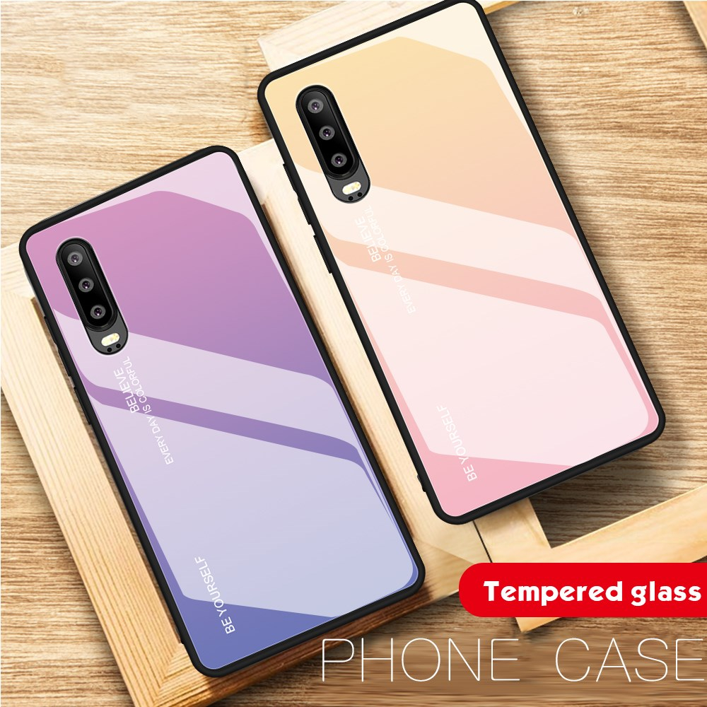 Huawei P30 rausva tracy GLASS nugarėlė 4