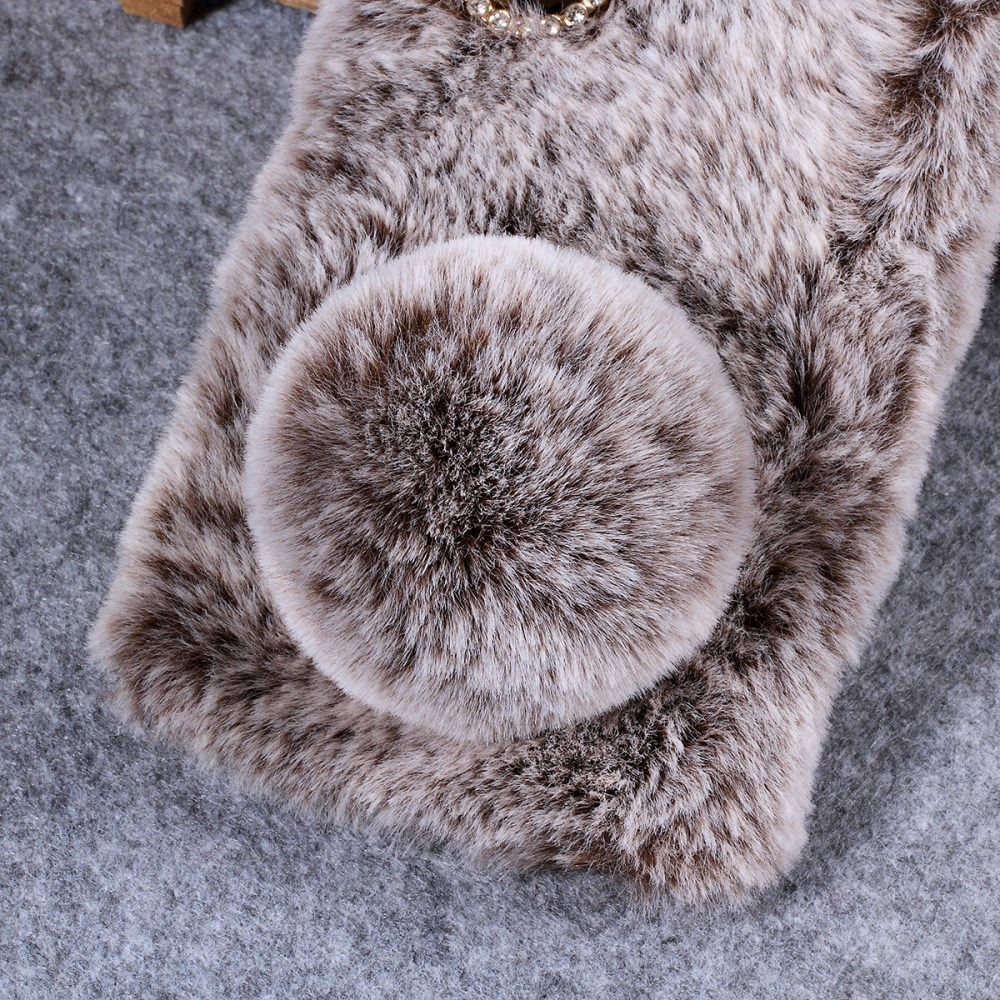 Huawei P30 brown nugarėlė Fluffy rabbit 3