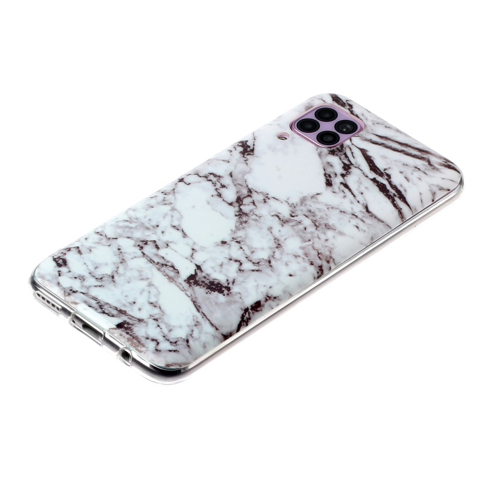 Huawei P40 Lite Tracy White+Grey Marble nugarėlė 2