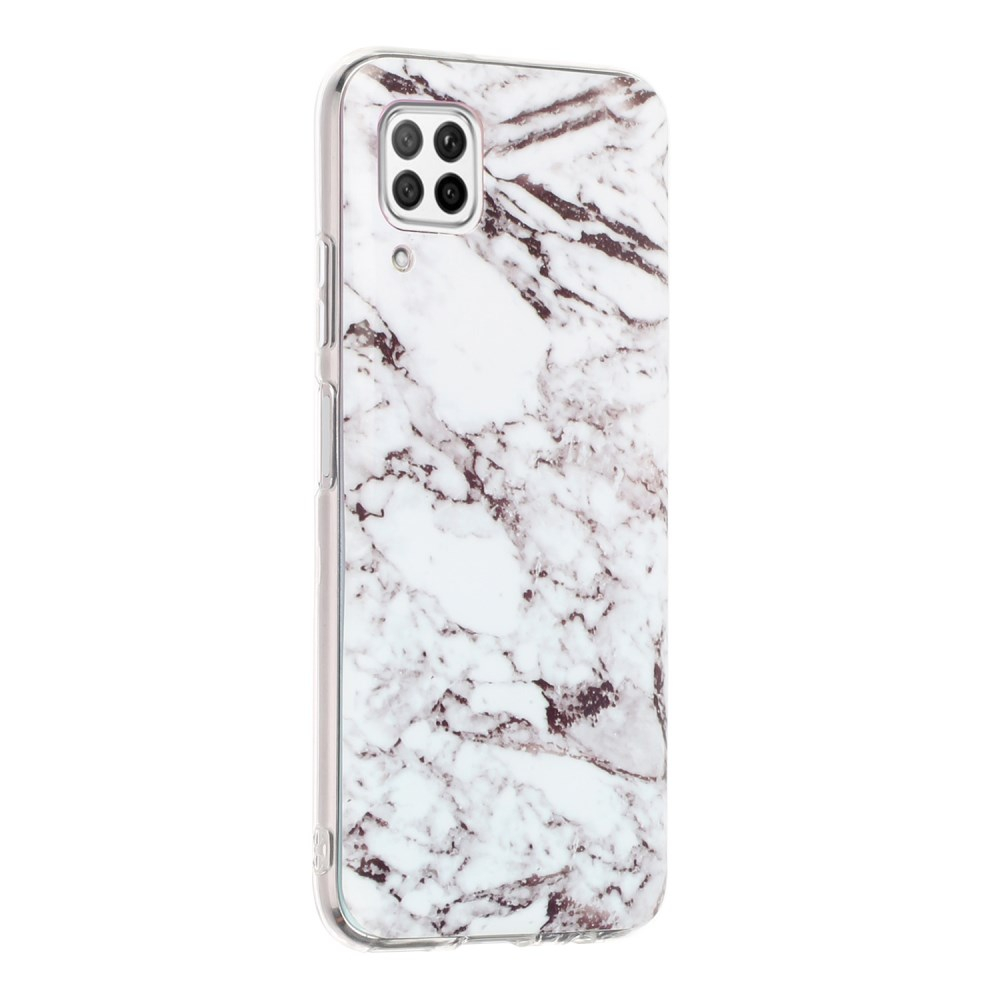 Huawei P40 Lite Tracy White+Grey Marble nugarėlė 3