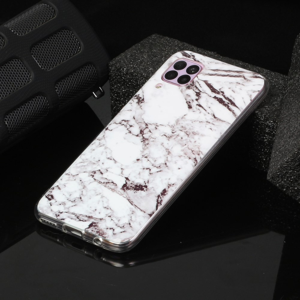 Huawei P40 Lite Tracy White+Grey Marble nugarėlė 5