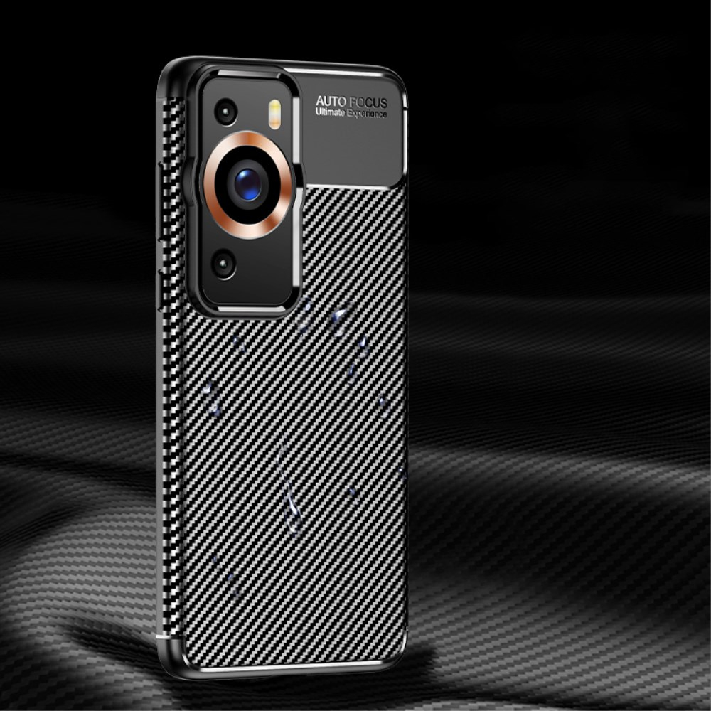 Huawei P60/P60 PRO Tracy juoda CARBON FIBER nugarėlė 7