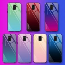 Huawei Mate 20 LITE rožinė+juoda AURORA GLASS nugarėlė