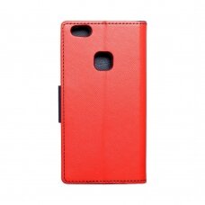 Huawei P10 LITE raudonas FANCY DIARY dėklas