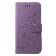 Huawei P20 violetinis Tracy K.FLEXI dėklas Butterfly and Flower