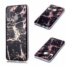 Huawei P30 Lite Tracy nugarėlė Black&gold Marble+