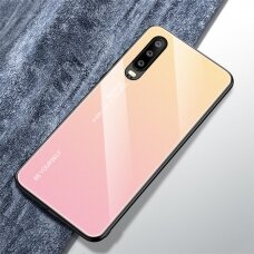 Huawei P30 rausva tracy GLASS nugarėlė