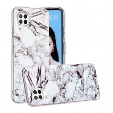 Huawei P40 Lite Tracy White+Grey Marble nugarėlė