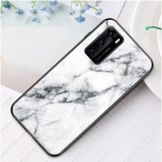 Huawei P40 marble glass nugarėlė White