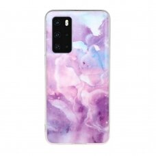 Huawei P40 tracy nugarėlė Marble Style D purple