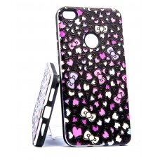 Huawei P8 LITE Print Black Hearts 2in1 nugarėlė