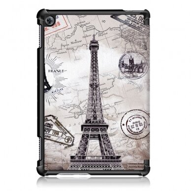 Huawei MediaPad M5 Lite 10" TRIFOLD dėklas Paris 2