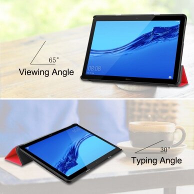 Huawei MediaPad T5 10" raudonas Trifold dėklas 3