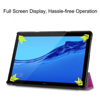 Huawei MediaPad T5 10" violetinis Trifold dėklas 4