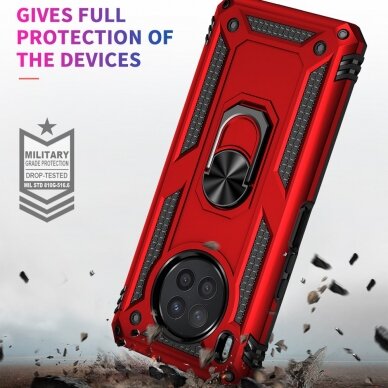 Huawei NOVA 8i/Honor 50 Lite Tracy raudona STRONG RING ARMOR nugarėlė 5