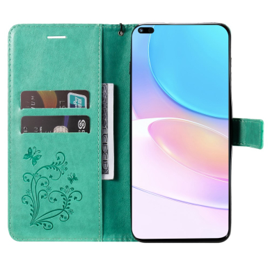 Huawei NOVA 8i/Honor 50 Lite žalias Tracy K.FLEXI dėklas Butterflies 5
