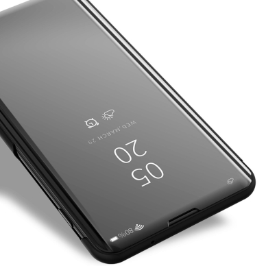 Huawei P Smart 2019/ Honor 10 Lite juodas VIEW WINDOW dėklas 2