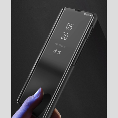 Huawei P Smart 2019/ Honor 10 Lite juodas VIEW WINDOW dėklas 3