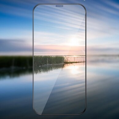 Huawei P Smart 2021 juodas FLEXIBLE CERAMIC pilnas apsauginis stiklas 6