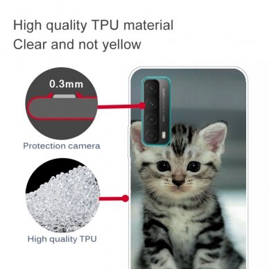 Huawei P Smart 2021 Tracy nugarėlė Adorable Cat 2