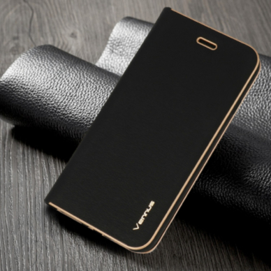 Huawei P SMART PRO juodas VENBOOK dėklas 1