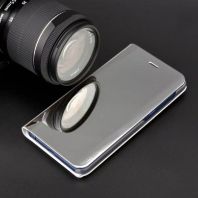 Huawei P10 Lite sidabro spalvos VIEW WINDOW dėklas 2