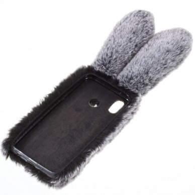 Huawei P20 Lite dark grey nugarėlė Fluffy rabbit 6